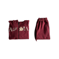 SCRIPT ZIP THROUGH TRACKSUIT – ZINFANDEL