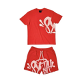 SYNA WORLD LOGO T-SHIRT – SHORT SET – RED